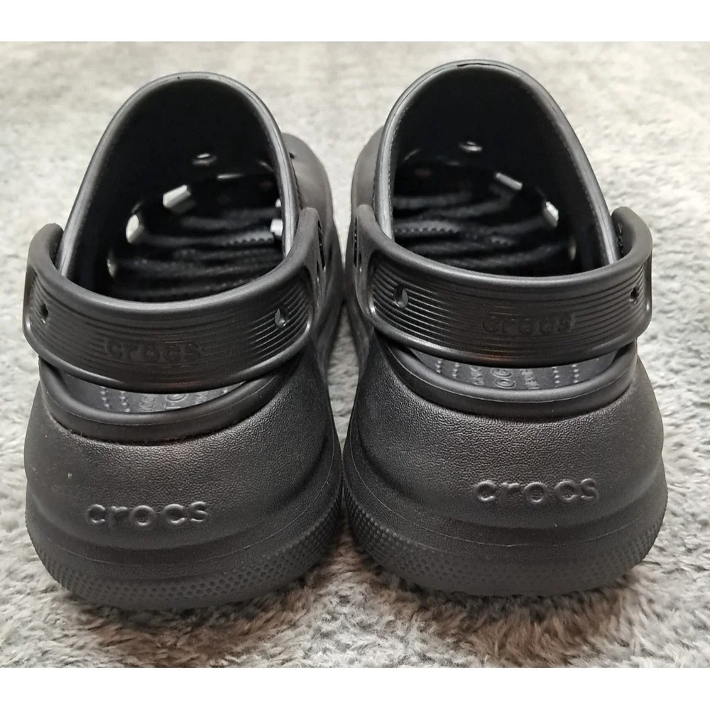 Crocs Womens Sz 6 Classic Bae Clogs Platform Iconic Comfort Black Shoes Mens 4 - Picture 3 of 10